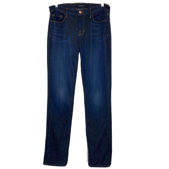 J Brand Denim - J Brand Women's size 28 Straight Leg Mid Rise Dark Wash Lawless Blue Jeans 30x31